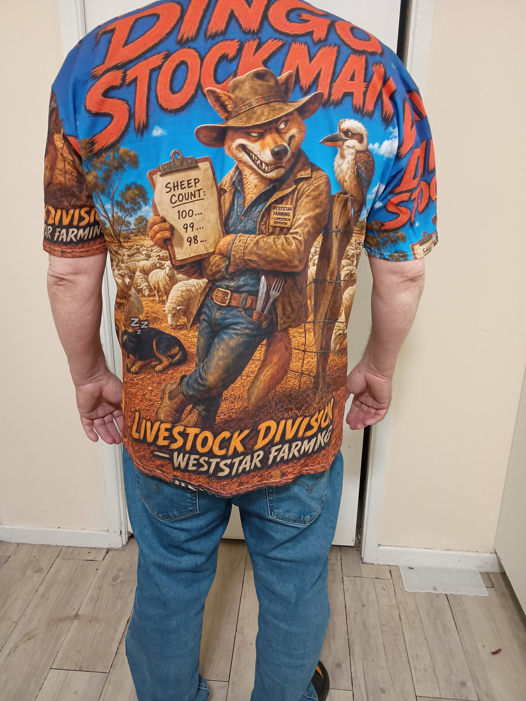 Bushlife Australiana Tee (Men's) - Mascot Series Shifty Dingo