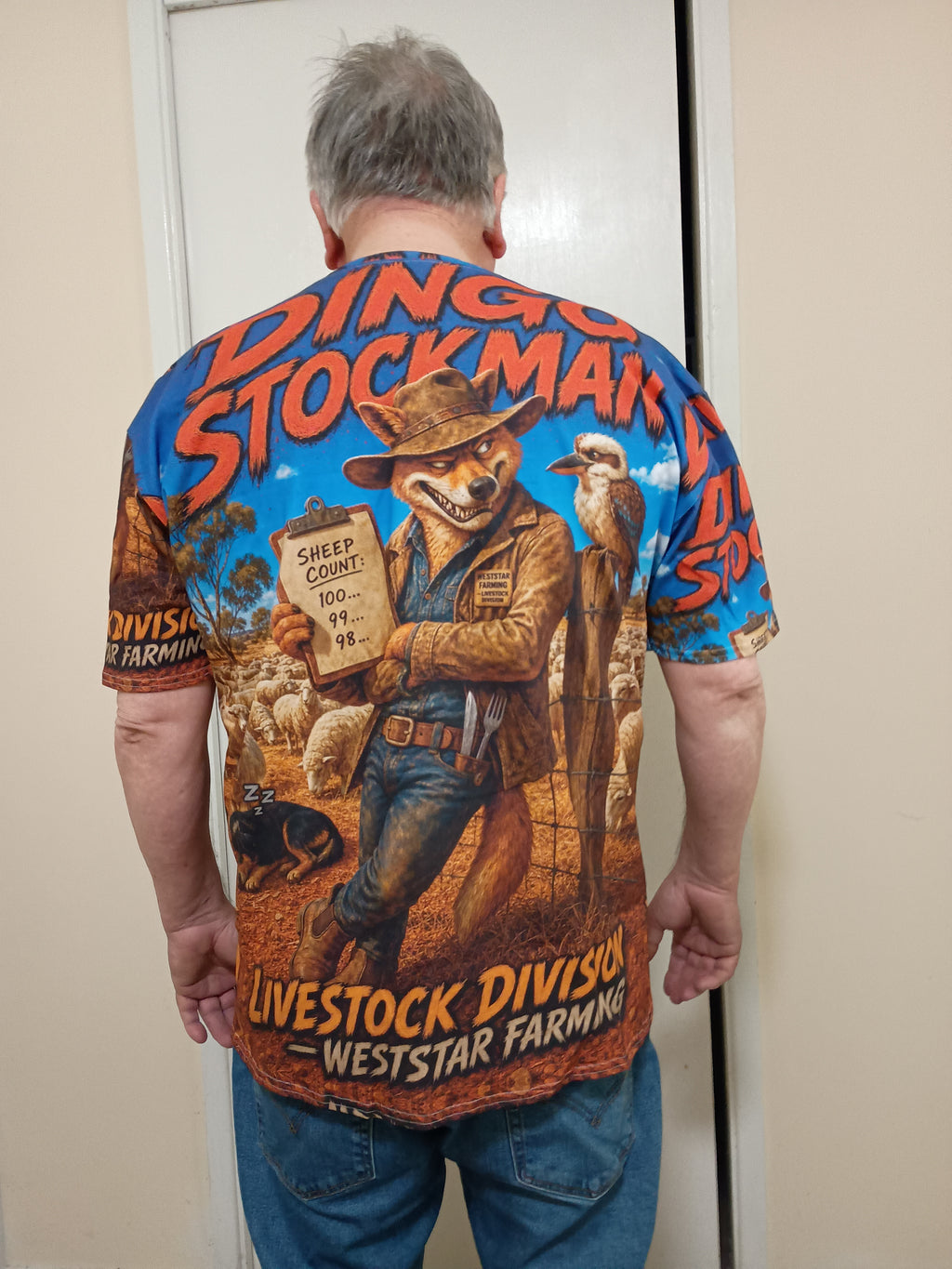 Bushlife Australiana Tee (Men's) - Mascot Series Shifty Dingo