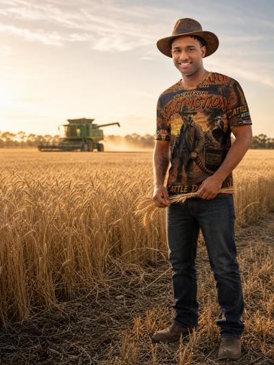 Weststar Farming Men's Cotton Tee - Mascot Series Tasmanian Tiger